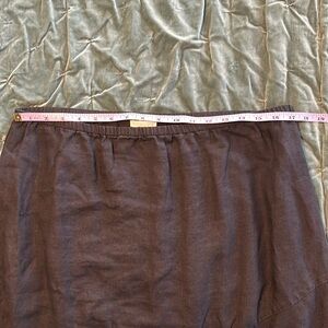 Black linen maxi skirt